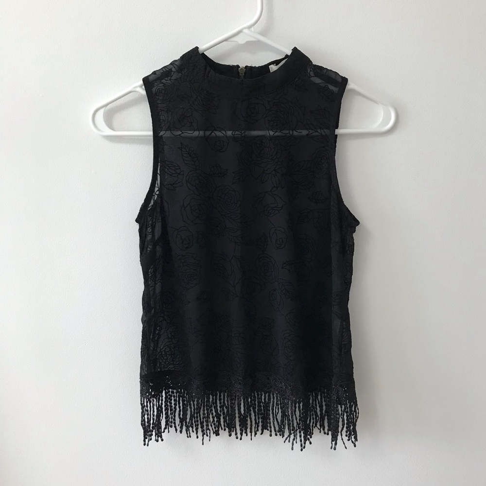 NWOT BLACK VELVET UNIQUE BLOUSE